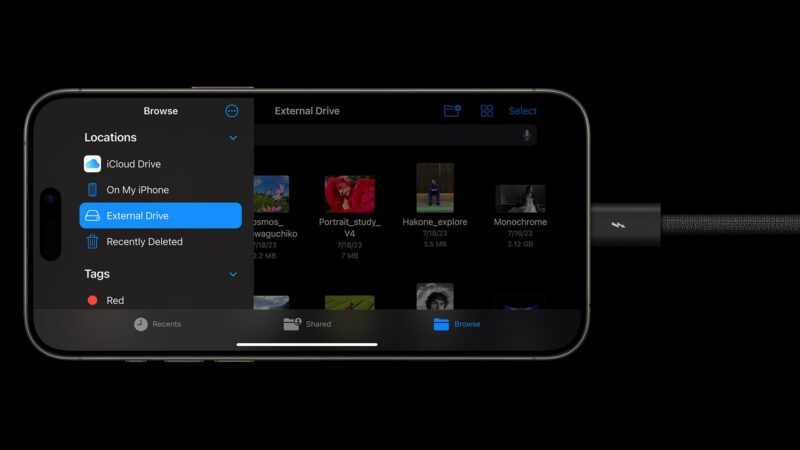 iPhone 15 Pro External Drive